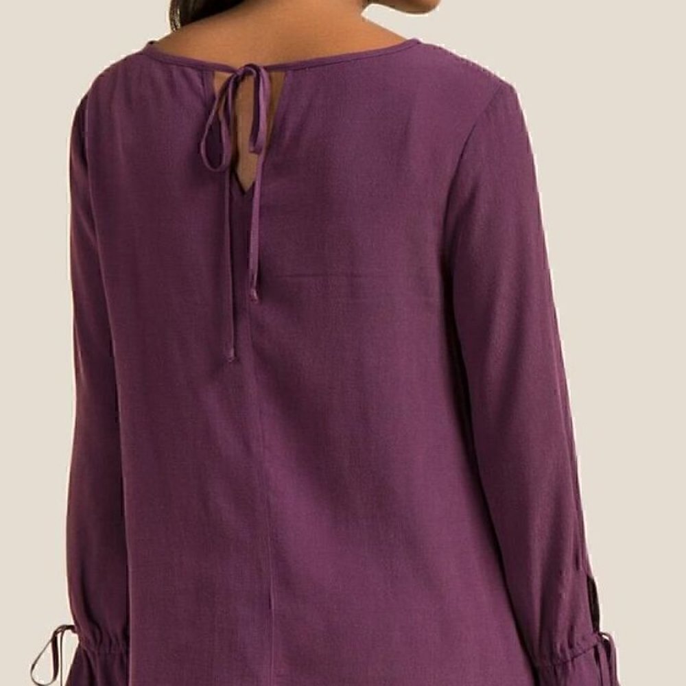 Blue Rain Womens Purple Bell Sleeve Blouse (NWT) Size Medium - Picture 13 of 13
